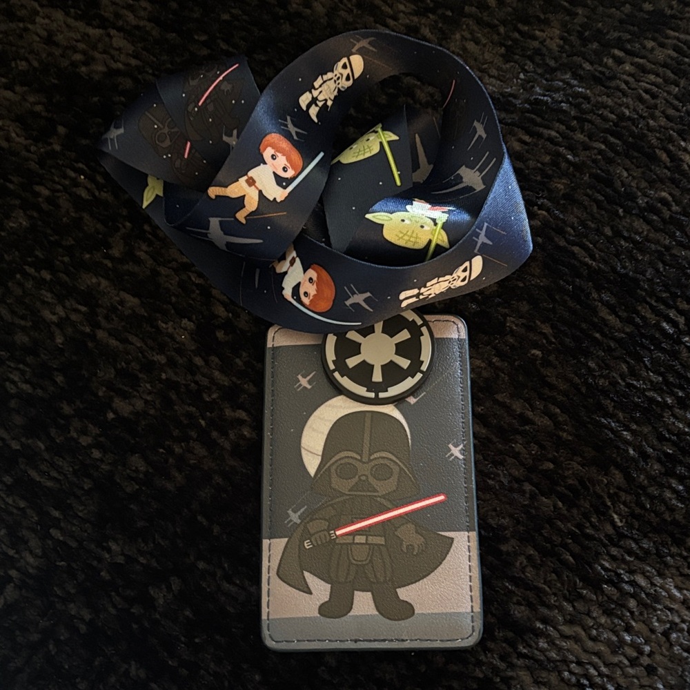 Star Wars Lanyard with ID Holder - Black and Gray